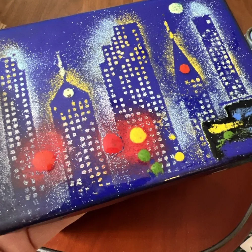 Trinket Box Vintage City‎ Scene
